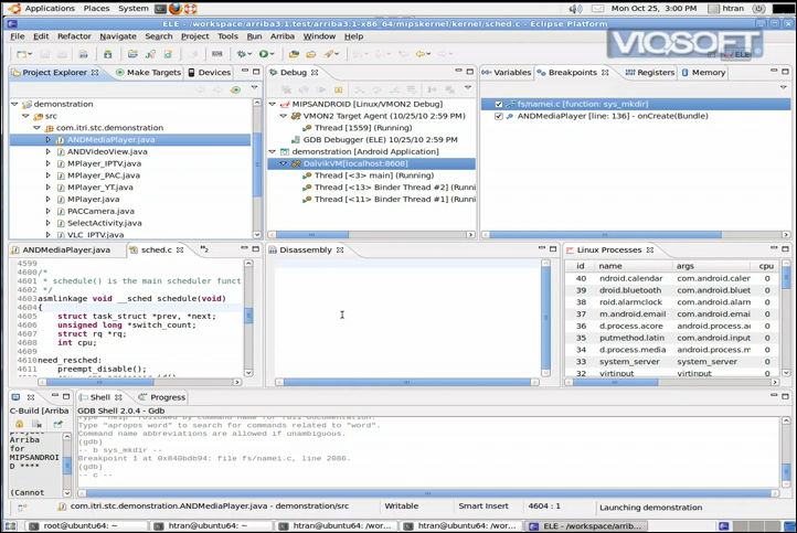 Viosoft Arriba Android Debugging Eclipse